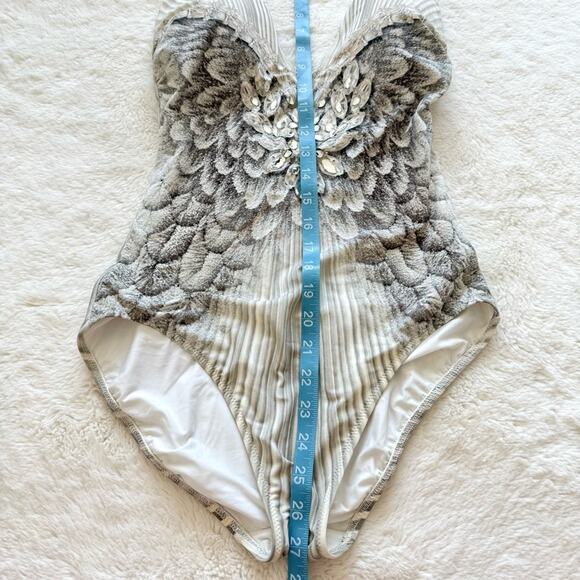 Women one piece swimsuit with crystals size 10 US - Picture 4 of 4